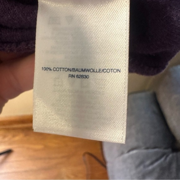 Mens Lands End Size Medium Purple Quarter Zip Pullover - Picture 6 of 6